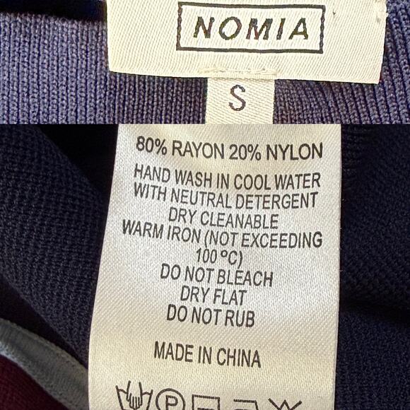 Nomia Track Stripe Mockneck Sweater Womens size Small - Picture 14 of 15